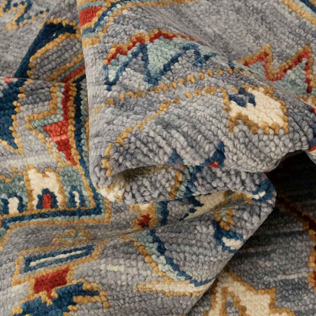 Grey Hand-Knotted Antique-Look Mahal Design | Best Carpet Living Room